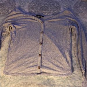 Gray off shoulders top